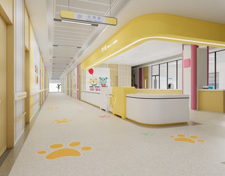 儿童医院大厅护士站