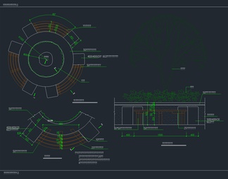 168套花坛花钵树池种植池CAD施工图