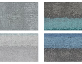 灰蓝绿色抽象图案地毯