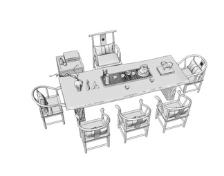 原木茶桌椅 茶台 茶具组合 太师椅