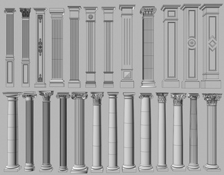罗马柱 石膏柱子 装饰柱