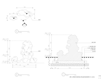 15套景观置石 太湖石 石峰 石笋CAD施工图
