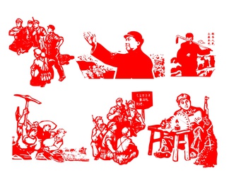 红色革命主题雕塑剪影小品