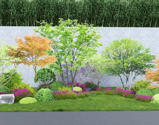 微地形 枯山水 绿岛 禅意景观 造型绿化灌木 庭院花园 庭院小品