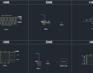 6套精品玻璃栏杆护栏CAD施工图