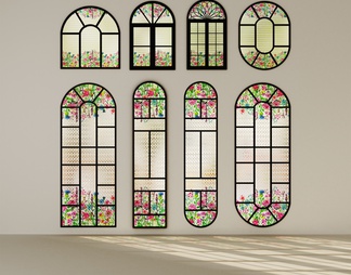 彩绘装饰玻璃窗
