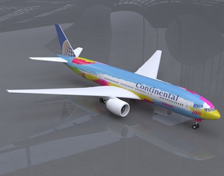 美国大陆航空公司波音777飞机简配版