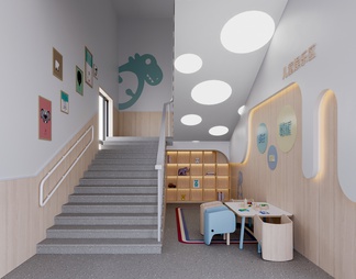 幼儿园教室 幼儿园楼梯间