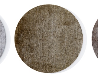 灰咖色圆形地毯组合