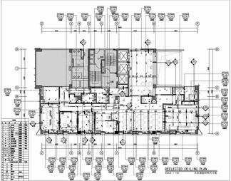 500㎡商业管理中心办公室施工图+效果图+物料表 开敞办公 会议室 办公楼 经理办公室