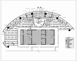 500㎡办公室施工图 办公空间 开敞办公 会议室