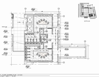 HBA酒店公共卫生间施工图 厕所 公卫 盥洗台 残卫