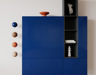 拼色，蓝色，组合柜，壁柜