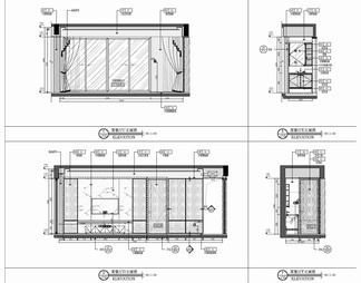 130㎡四居室家装样板间室内施工图 家装 私宅 平层 四居室 样板间