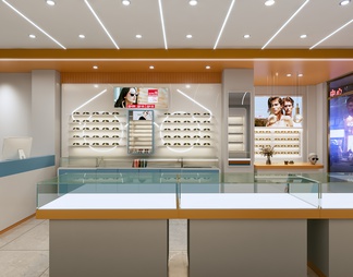 眼镜店、眼镜店柜子、眼镜店导台、眼镜店饰品、眼镜店背景墙