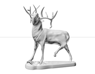 古铜麋鹿动物装饰雕塑摆件