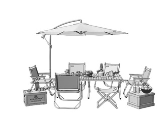 户外桌椅组合 露营桌椅 休闲桌椅 折叠椅 遮阳伞