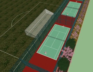 学校网球体育场