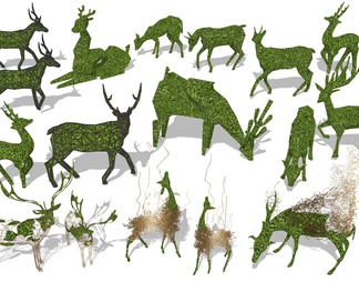 动物绿化雕塑小品