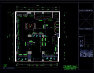 天虹商场158平方服装店施工图CAD