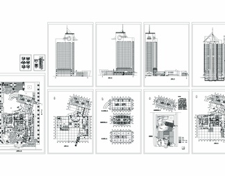 某二十八层宾馆综合楼建筑方案图