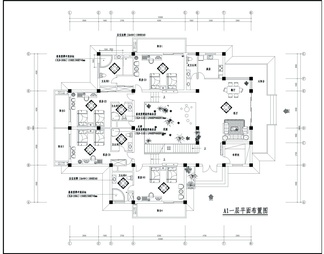两套别墅平面施工图CAD图