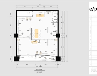 ep七彩云南店施工图CAD