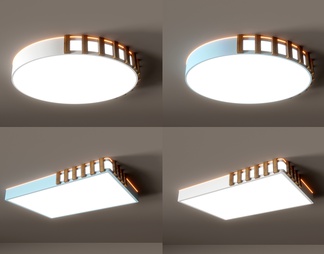大气高档客厅灯 卧室灯 吸顶灯 方形圆形几何形灯具组合