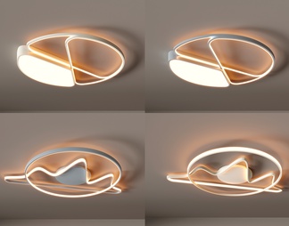 吸顶灯 客厅灯 卧室灯 方形圆形灯具组合