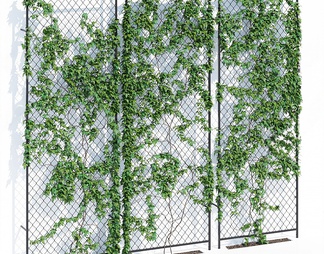 藤蔓绿植墙 植物墙 钢板网