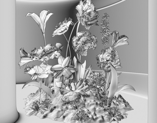 花卉艺术雕塑装置