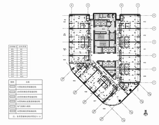 4-23F客房平面施工图  客房 豪华套房 套房 大床房 标准间