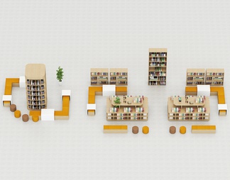 图书馆书架，书柜，儿童读物书架，阅读室书柜，展示书架，包柱书柜，座椅