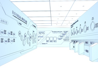科技企业展厅，科技公司展示墙，走廊过道展示造型墙，科技企业文化墙