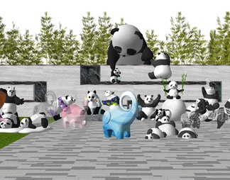 熊猫雕塑