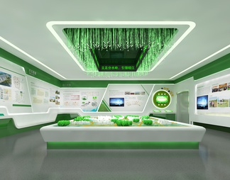 绿色农业展厅 沙盘 互动触摸屏 知识问答互动装置