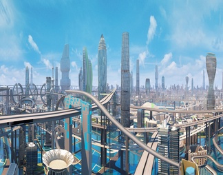 科幻未来城市_未来建筑