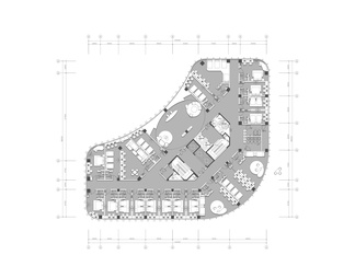 2500㎡电竞酒店CAD平面方案
