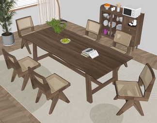 实木餐桌椅组合