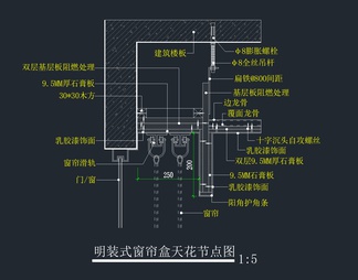 窗帘盒天花节点图