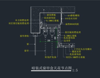 窗帘盒天花节点图