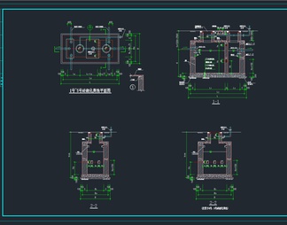 9套最新化粪池结构CAD节点详图