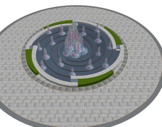 圆形喷泉