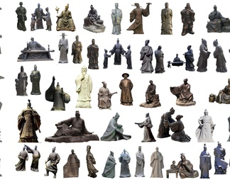 古代人物雕塑小品