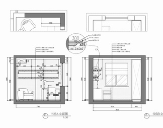 120㎡三居室家装室内施工图 家装 私宅 样板房 平层