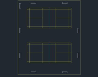 24套羽毛球场 运动场 体育馆CAD施工图