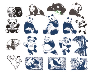 熊猫剪影