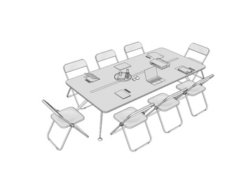 会议桌椅组合 洽谈桌椅