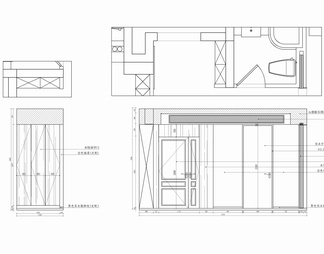 110㎡三居室家装室内施工图 家装 私宅 样板房 平层