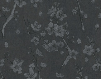 中式黑色植物壁纸